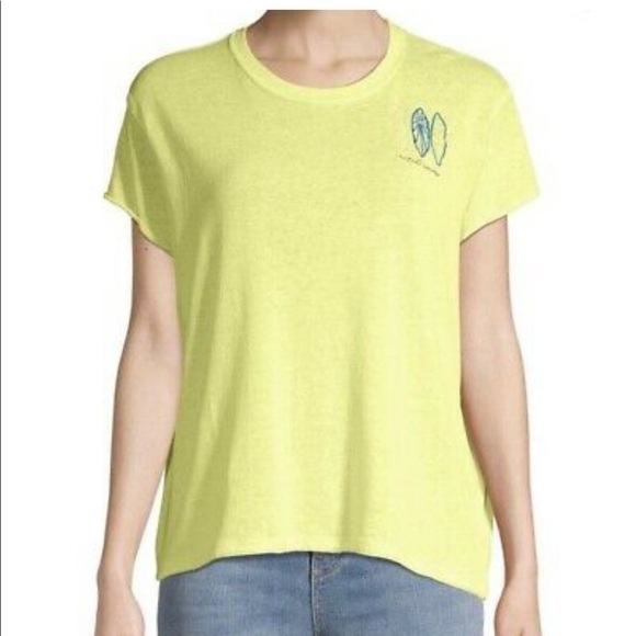 FREE People Wipe Out Graphic Tee lime - Picture 1 of 10